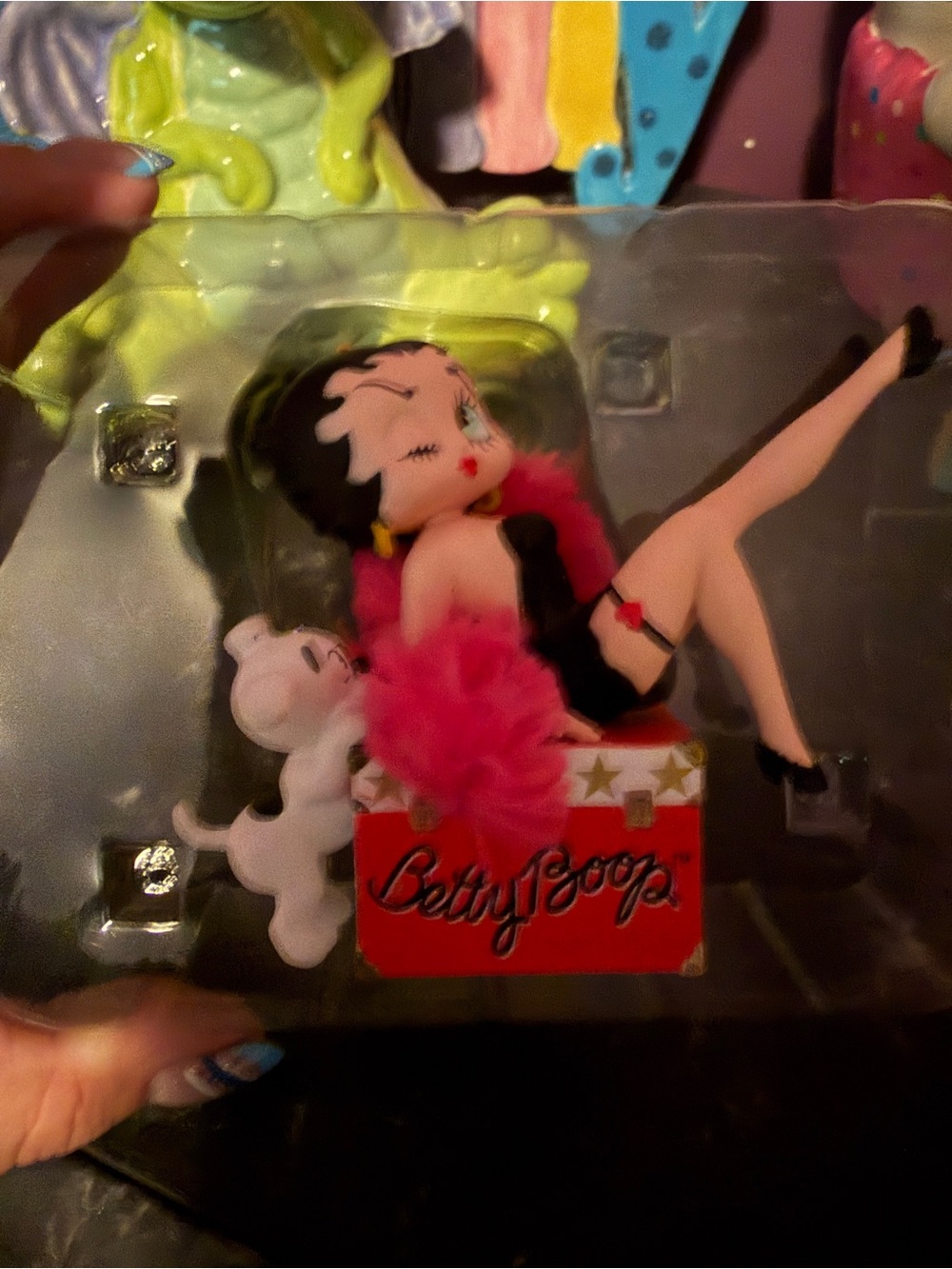 Betty Boop Pink Feather Holiday Ornament - Heirloom Collection - Picture 2 of 2